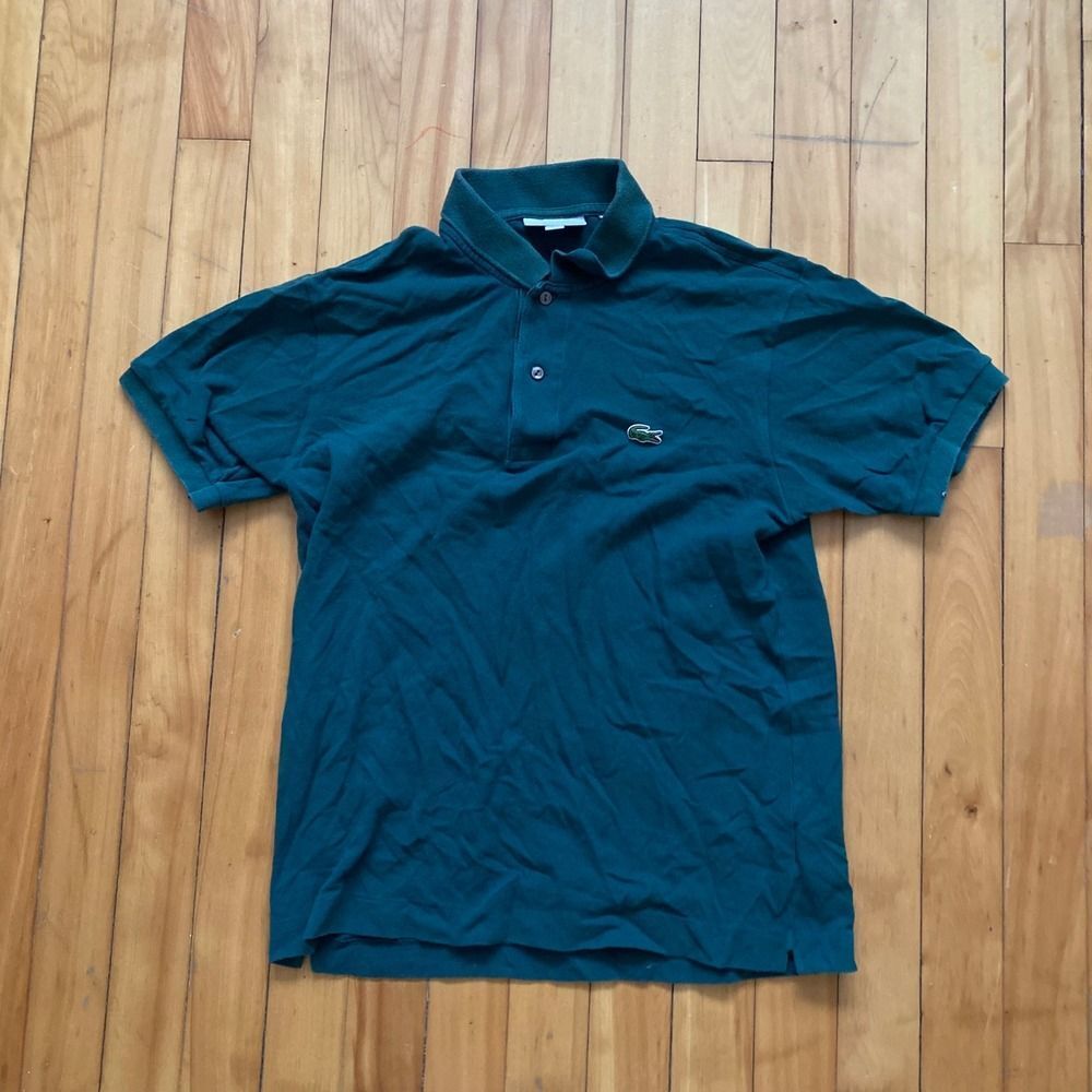 Lacoste Classic Fit Polo Shirt Dark Green Short Sleeve Crocodile Mens S 3